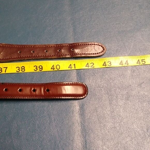 Vibrant Blue and Red Geometric Pattern Belts Solid Brass Buckles - Picture 2 of 11